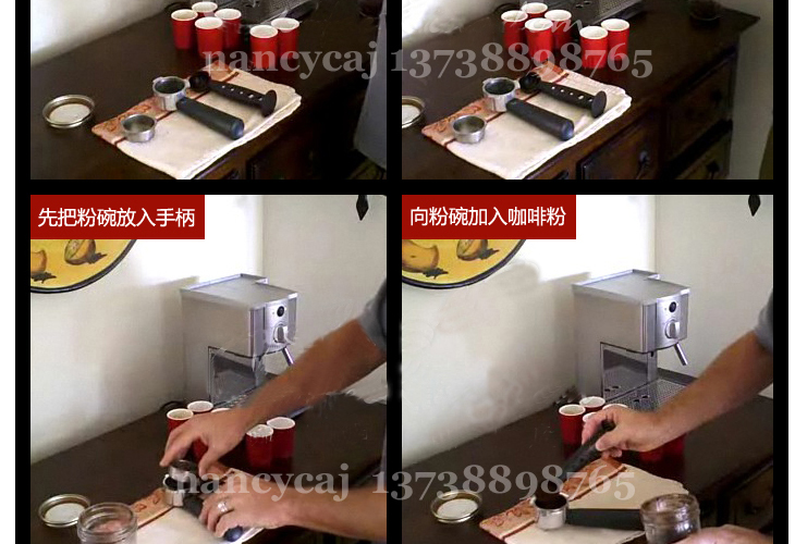 Gustino意式進(jìn)口泵 半自動(dòng)高壓不銹鋼濃縮咖啡機(jī)家用商用豪華正品