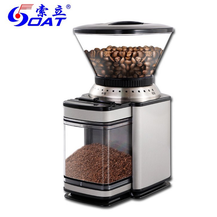 索立電動磨豆機(jī) 咖啡豆研磨機(jī)磨粉機(jī)粗細(xì)可調(diào)家用商用大容量批發(fā)