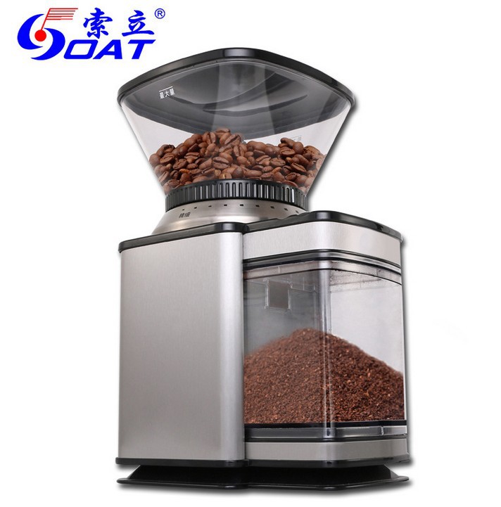 索立電動磨豆機(jī) 咖啡豆研磨機(jī)磨粉機(jī)粗細(xì)可調(diào)家用商用大容量批發(fā)