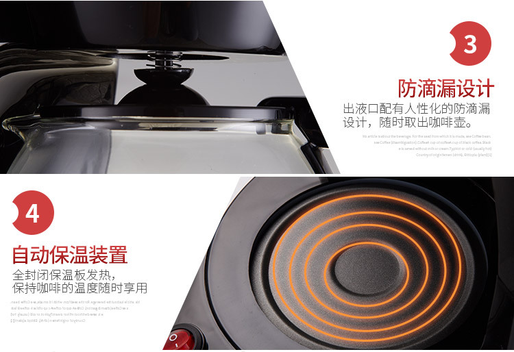 小家電萬(wàn)家惠CM1018-A咖啡機(jī)家用 滴漏式全自動(dòng)咖啡機(jī) 商用咖啡機(jī)