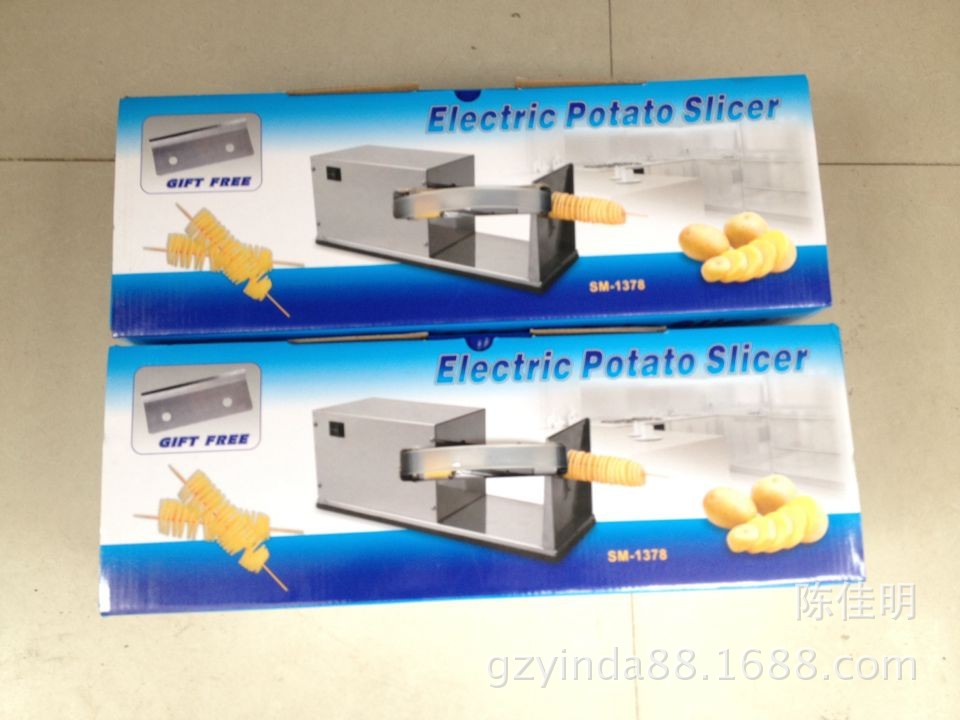 廠家直供 出口商用全自動電動薯塔機(jī) 不銹鋼薯片機(jī) 龍卷風(fēng)土豆機(jī)