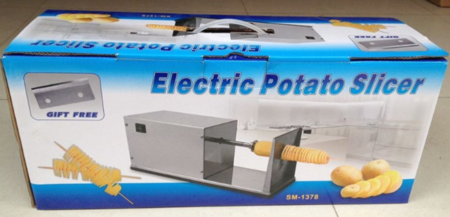 廠家直供 出口商用全自動電動薯塔機(jī) 不銹鋼薯片機(jī) 龍卷風(fēng)土豆機(jī)