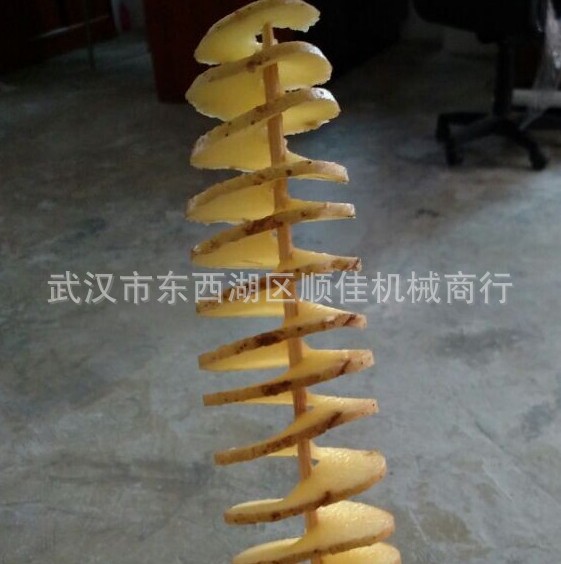 商用龍卷風(fēng)土豆機油炸鍋 手動土豆塔機半自動螺旋旋風(fēng)薯塔機