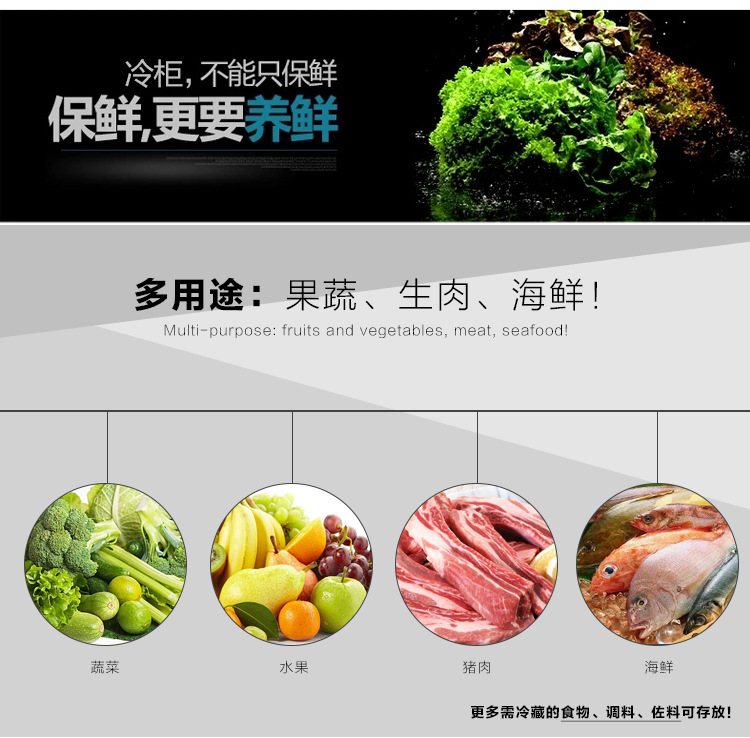 加承不銹鋼廚房冷凍柜 商用廚房冷柜 餐廳速凍柜四門(mén)立式冰柜風(fēng)冷