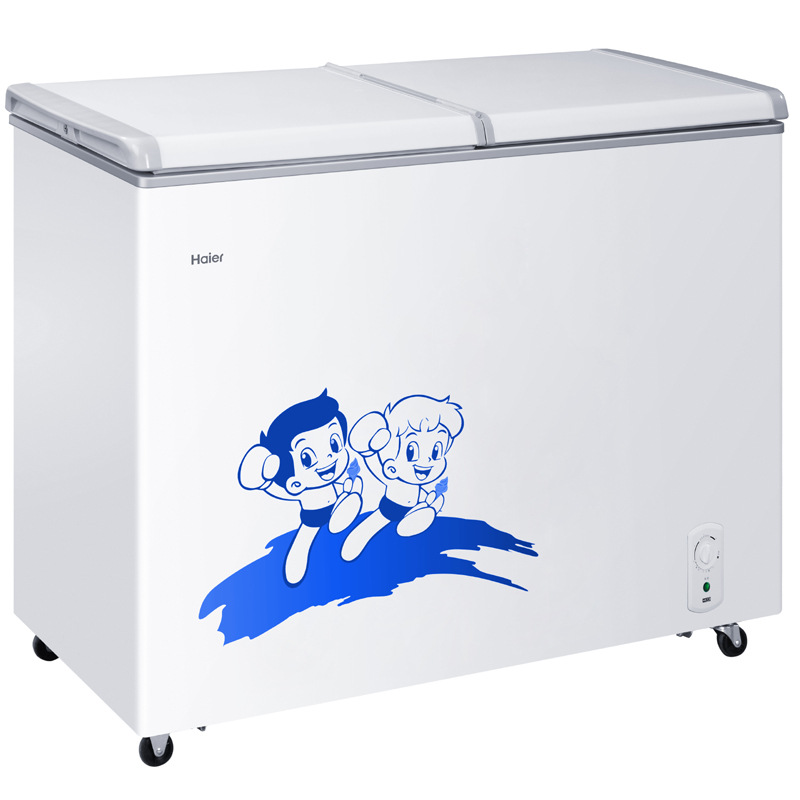 Haier/海爾 FCD-215SEA 雙門(mén)冷藏冷凍大容量冷柜雙溫臥式商用冰柜