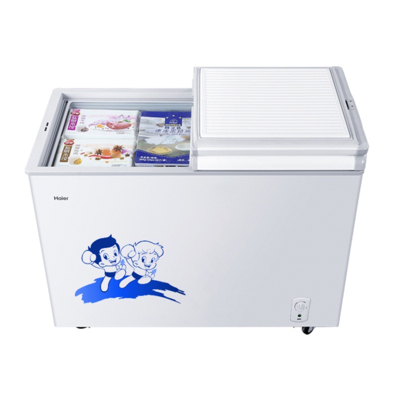 Haier/海爾 FCD-215SEA 雙門(mén)冷藏冷凍大容量冷柜雙溫臥式商用冰柜