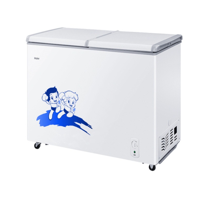 Haier/海爾 FCD-215SEA 雙門(mén)冷藏冷凍大容量冷柜雙溫臥式商用冰柜