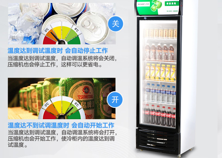 奇博士啤酒飲料展示柜立式冷藏柜冰箱商用冰柜雙門(mén)單門(mén)飲品保鮮柜