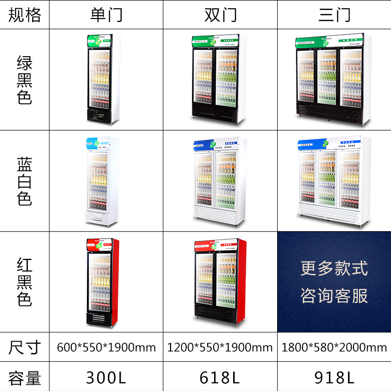 奇博士啤酒飲料展示柜立式冷藏柜冰箱商用冰柜雙門(mén)單門(mén)飲品保鮮柜