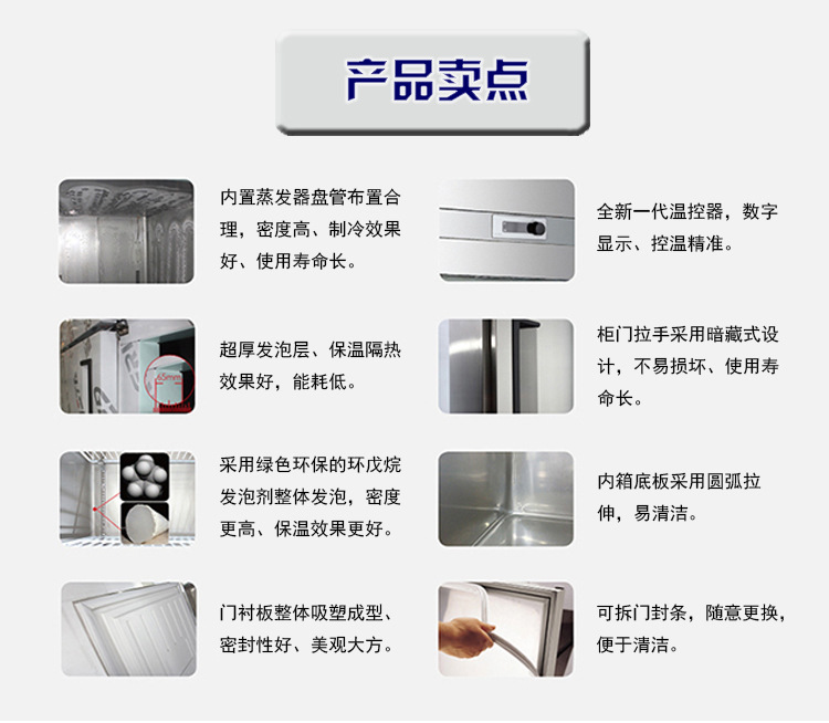 廣東星星D1.6E6-G六門冰箱商用格林斯達(dá)廚房冰柜雙溫冷藏冷凍柜