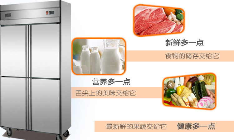 標準款六門廚房不銹鋼立柜冷凍柜 悅優(yōu)美商用冰箱冷柜冷藏陳列柜