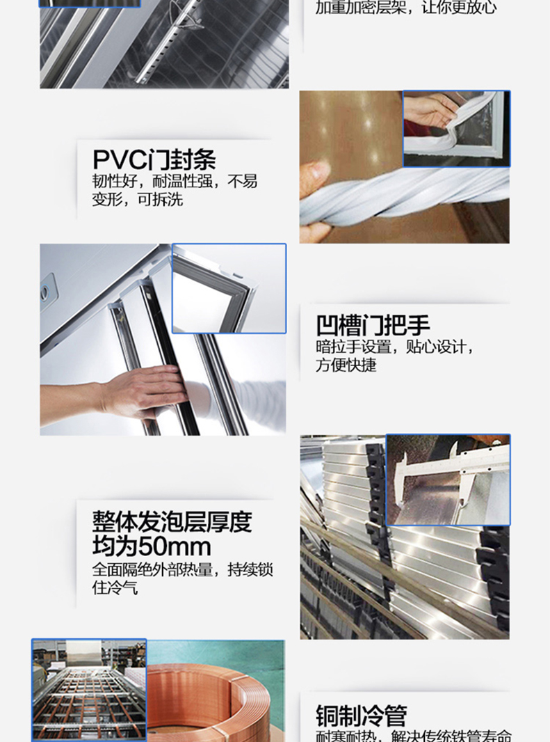 樂創(chuàng)商用冰柜立式冷凍冷藏保鮮柜六門冰箱雙機雙溫6門廚房柜冷柜