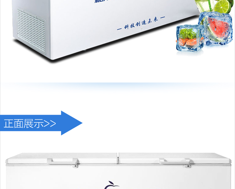 穗凌 BD-1580T 商用冰柜臥式單溫冷凍冷藏轉(zhuǎn)換 雙壓縮機(jī)急凍冷柜