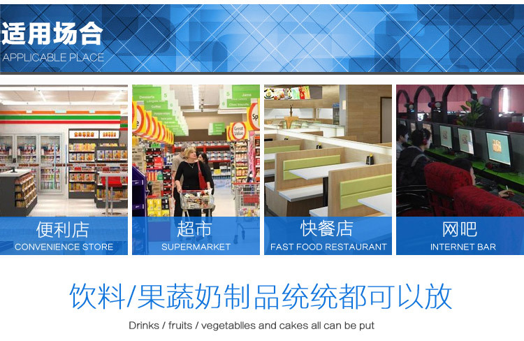 無霜風(fēng)冷飲料展示陳列冷藏冰柜 超市酒店便利店鋁合計玻璃門冰柜