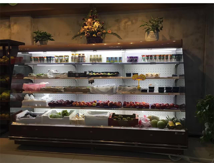 批發(fā)風(fēng)幕柜保鮮超市大型蔬菜水果牛奶展示柜保鮮柜冷藏啤酒展示柜