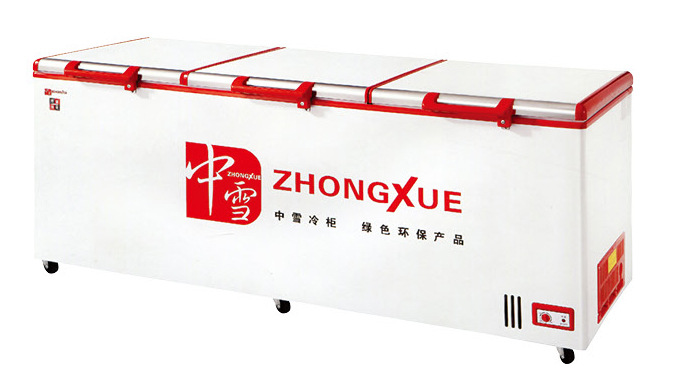 中雪BD-1300IIA冰柜臥式雙壓縮機(jī)三門頂蓋冷藏冷凍保鮮柜超市設(shè)備