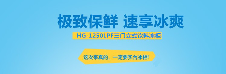 冰柜三門展示柜移門保鮮柜立式無(wú)霜風(fēng)冷單溫超市商用冷藏飲料柜