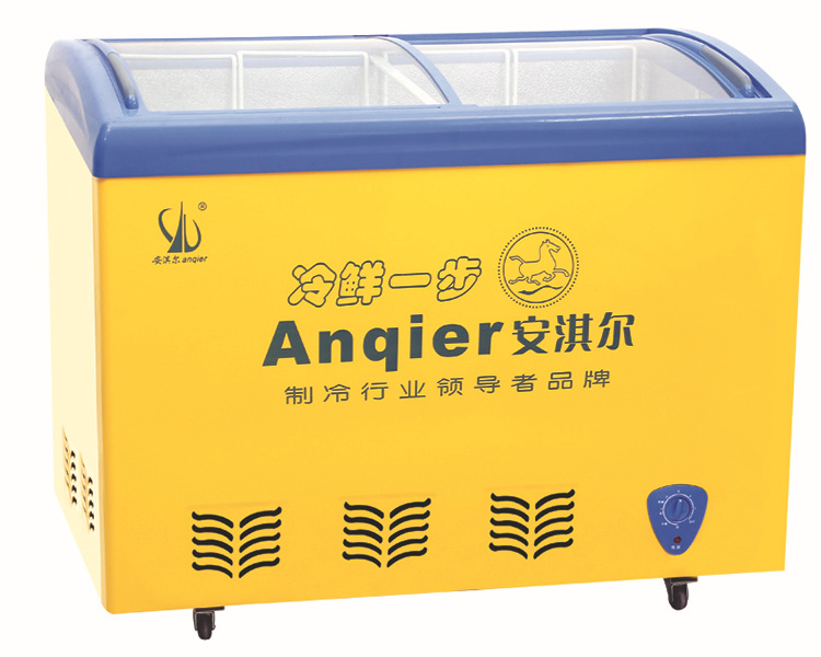 臥式商用圓弧門展示柜速凍雪糕冰激凌冰柜 圓弧柜冷凍冰箱批發(fā)