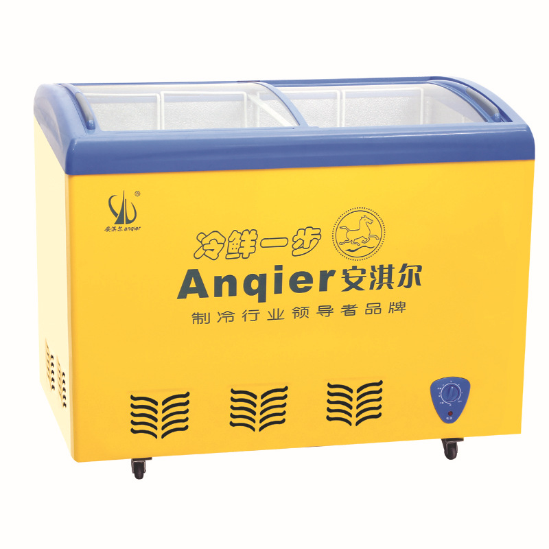 臥式商用圓弧門展示柜速凍雪糕冰激凌冰柜 圓弧柜冷凍冰箱批發(fā)
