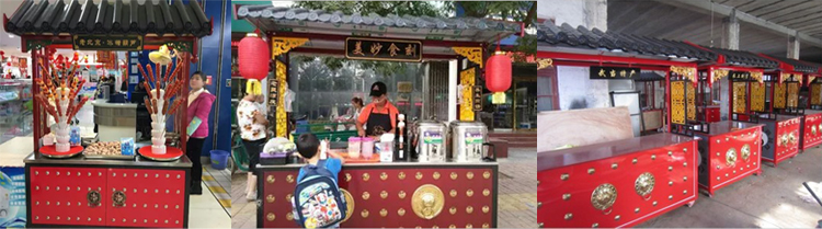 廠家直銷復(fù)古手推移動(dòng)冰淇淋車(chē) 多功能流動(dòng)冰激凌小吃車(chē)