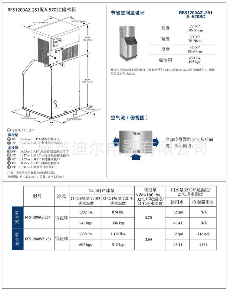 供應(yīng)正品萬利多RFS1200A雪花冰商用制冰機545KG/24H 酒店廚房設(shè)備