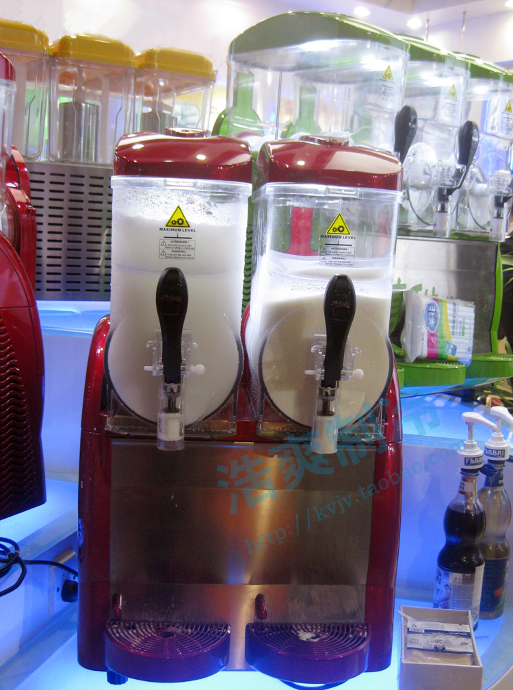 浩爽冷飲店雪融機(jī) 商用單杠雙缸三缸雪融機(jī)沙冰機(jī)商用飲料機(jī)