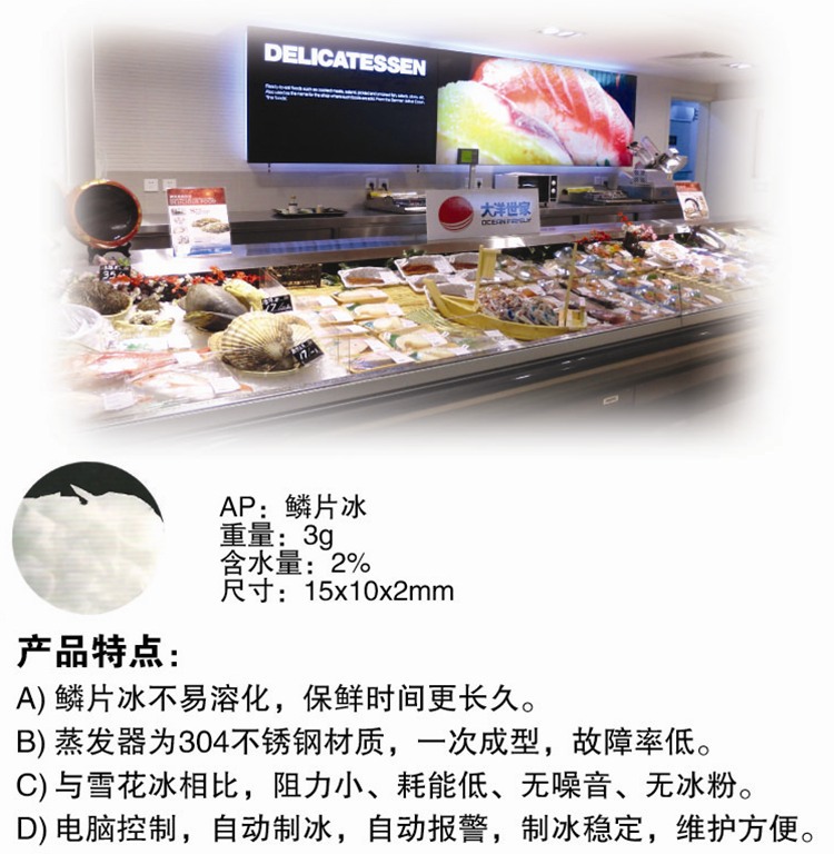 久景AP-0.3鱗片冰制冰機(jī) 商超專(zhuān)用制冰機(jī) 片冰制冰機(jī)