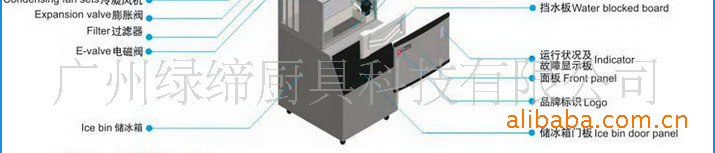 綠締ZB-80B 商用制冰機(jī) 運(yùn)行狀況實(shí)時(shí)顯示 冰厚可調(diào) 冰塊更透明