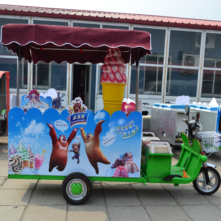 新款流動(dòng)冰激凌車(chē)無(wú)電流動(dòng)冰激凌車(chē)移動(dòng)硬質(zhì)冰激凌車(chē)冰激凌成型機(jī)