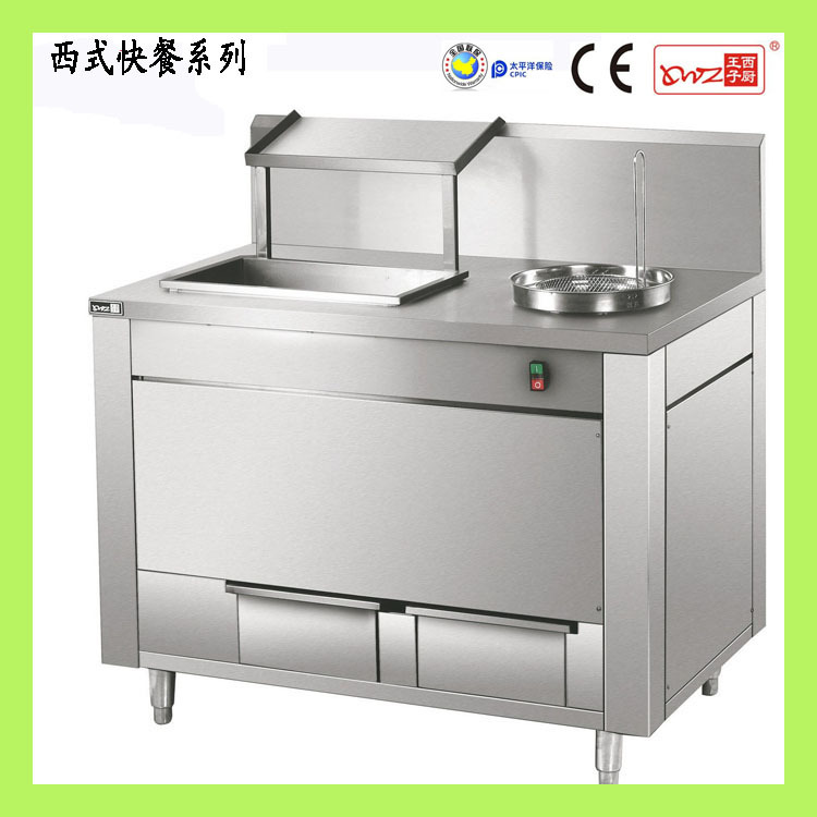 王子西廚廠價供應(yīng) 豪華型電動裹粉臺 商用 GW-2400不銹鋼果粉臺