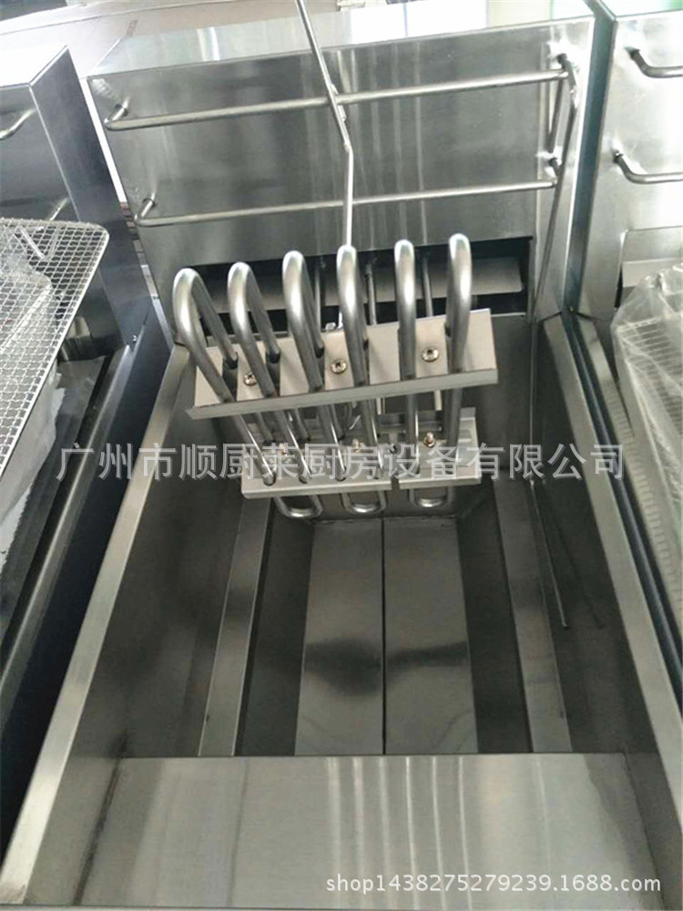 DF-30立式電熱單缸雙篩電腦版炸爐漢堡店商用豪華型炸薯?xiàng)l炸雞爐