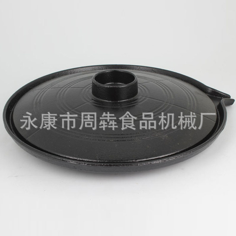 韓式特大號(hào)漏油烤肉盤鑄鐵鐵板燒烤盤韓國(guó)烤肉鍋32 37cm商用烤盤
