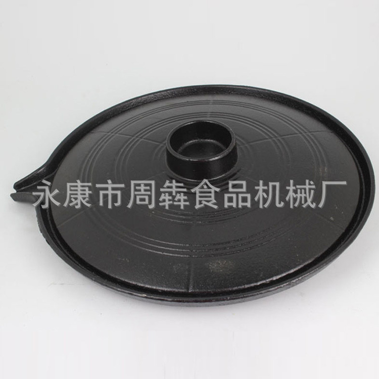 韓式特大號(hào)漏油烤肉盤鑄鐵鐵板燒烤盤韓國(guó)烤肉鍋32 37cm商用烤盤