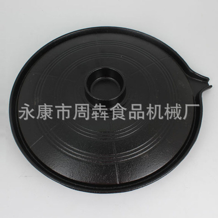 韓式特大號(hào)漏油烤肉盤鑄鐵鐵板燒烤盤韓國(guó)烤肉鍋32 37cm商用烤盤