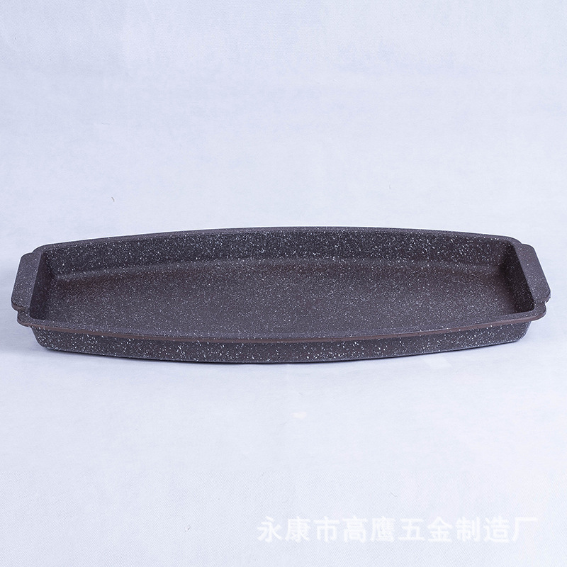 炭火航母海鮮大咖烤盤(pán)商用鐵板燒大號(hào)大全鍋烤盤(pán)香蕉船盤(pán)子