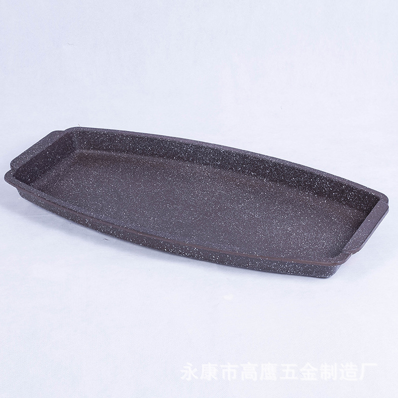 炭火航母海鮮大咖烤盤(pán)商用鐵板燒大號(hào)大全鍋烤盤(pán)香蕉船盤(pán)子