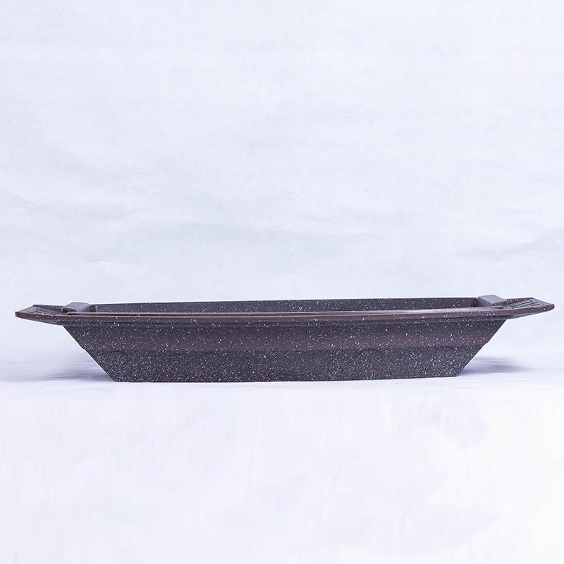 炭火航母海鮮大咖烤盤(pán)商用鐵板燒大號(hào)大全鍋烤盤(pán)香蕉船盤(pán)子