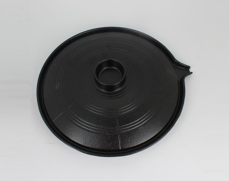 圓形漏油鐵板燒烤盤 家用韓式日式 調(diào)料杯烤肉盤卡式爐 商用大號(hào)