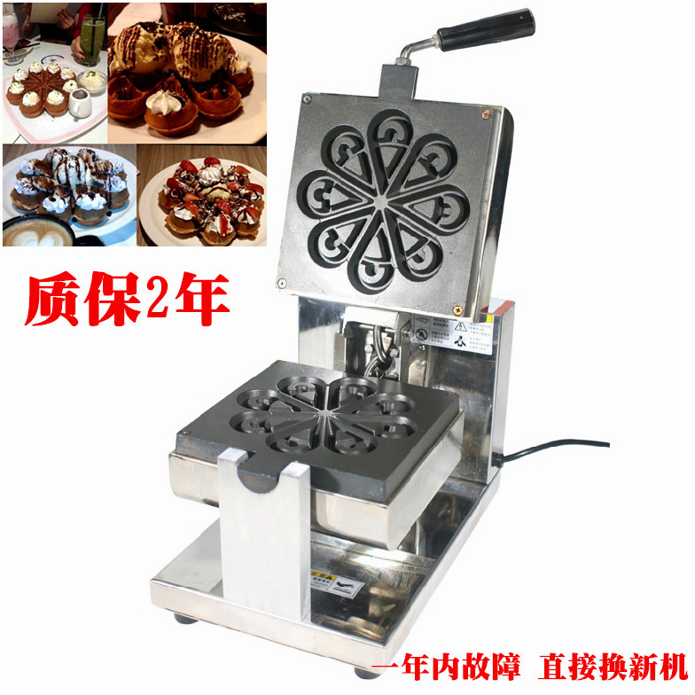 商用旋轉(zhuǎn)式花瓣華夫爐 水滴型旋轉(zhuǎn)松餅機(jī)五月天Stayreal 咖啡專用