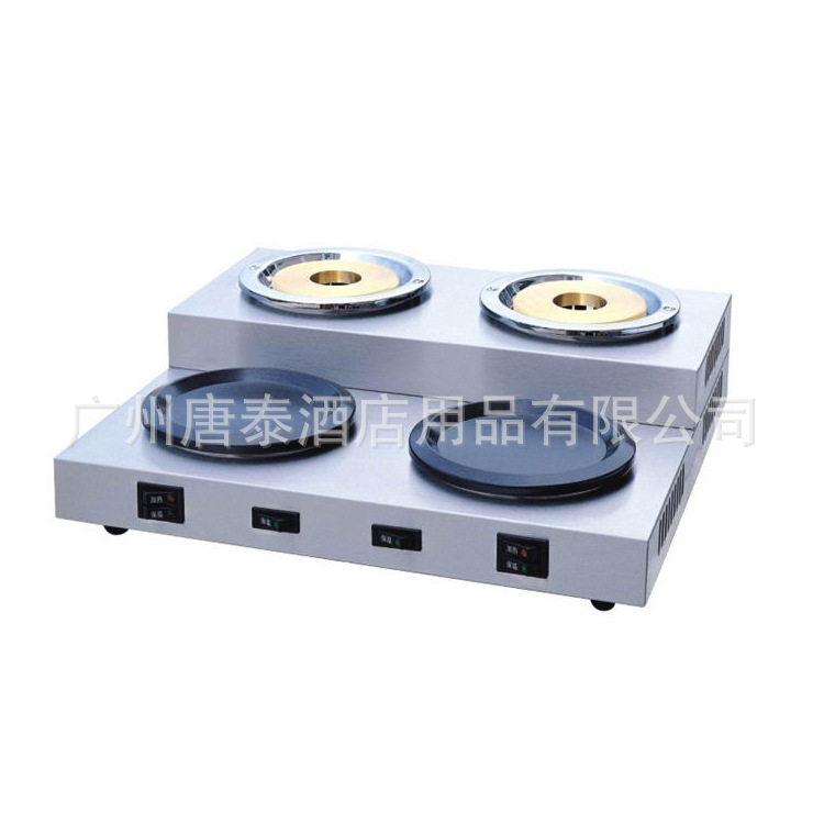 供應(yīng)YUEHAI雙煲雙溫商用多功能臺(tái)階式咖啡爐電子保溫咖啡機(jī)SBWM-4