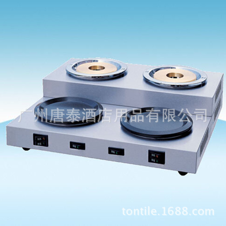供應(yīng)YUEHAI雙煲雙溫商用多功能臺(tái)階式咖啡爐電子保溫咖啡機(jī)SBWM-4