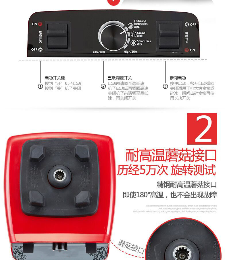 商用豆?jié){破壁料理機(jī)家用多功能沙冰機(jī)絞肉水果榨汁攪拌機(jī)