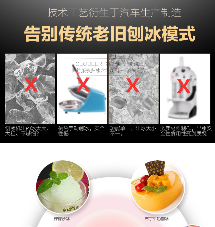 廠家直銷新款刨冰機(jī) 包郵一件代發(fā)冰之純商用碎冰機(jī)刨冰機(jī)