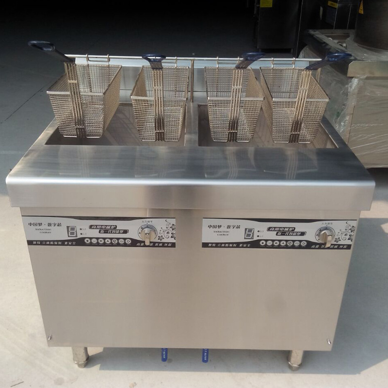 南飛商用電磁雙缸炸爐 商用炸鍋 電炸爐雞排薯?xiàng)l炸爐 廠家聯(lián)保