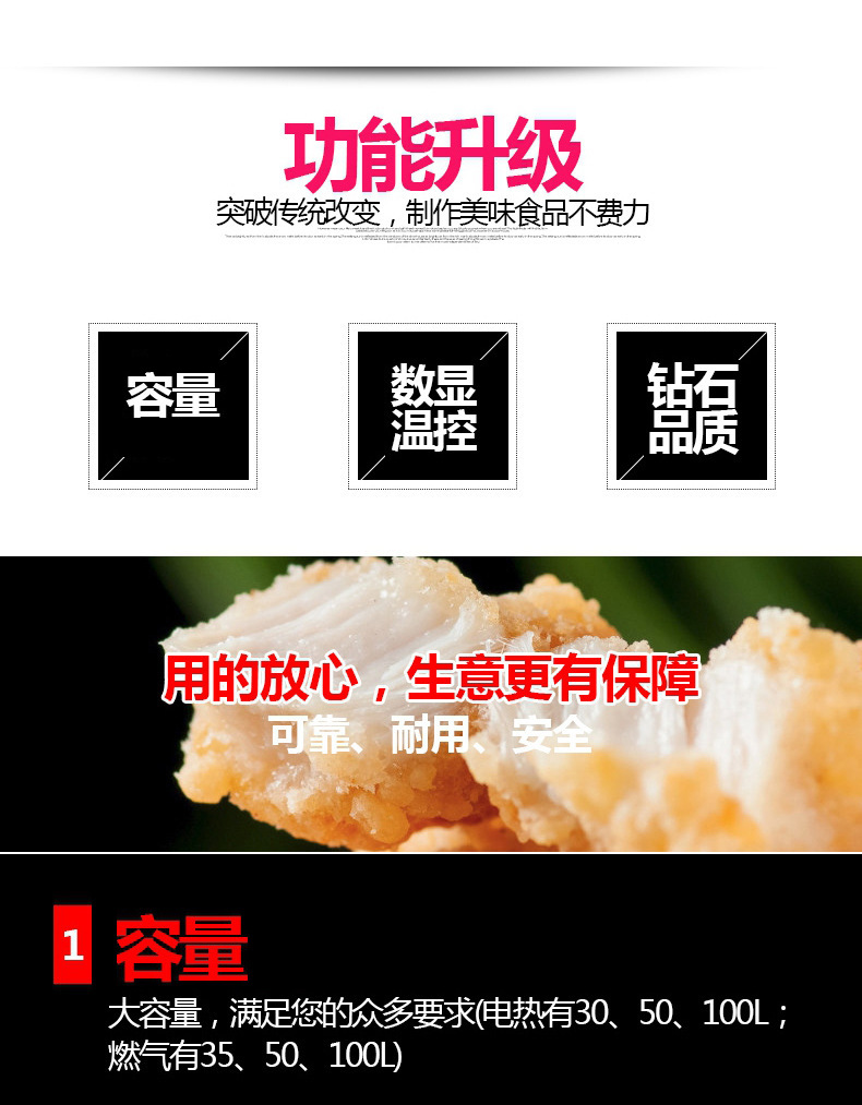 樂創(chuàng)商用油炸鍋單缸油水分離大容量油條炸雞電炸爐電炸機(jī)煤氣炸鍋