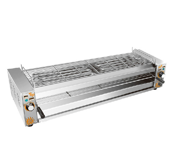 廣東匯利商用全不銹鋼電燒烤爐連面火爐VSK-808/818創(chuàng)業(yè)小吃設備
