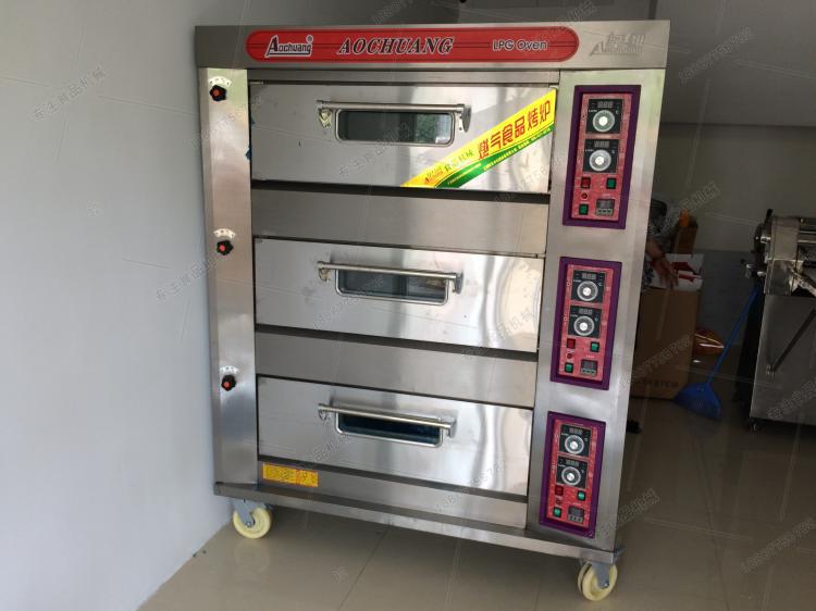 商用大烤箱 三層六盤商用燃?xì)饪鞠?食品烘爐 三層六盤燃?xì)饪緺t