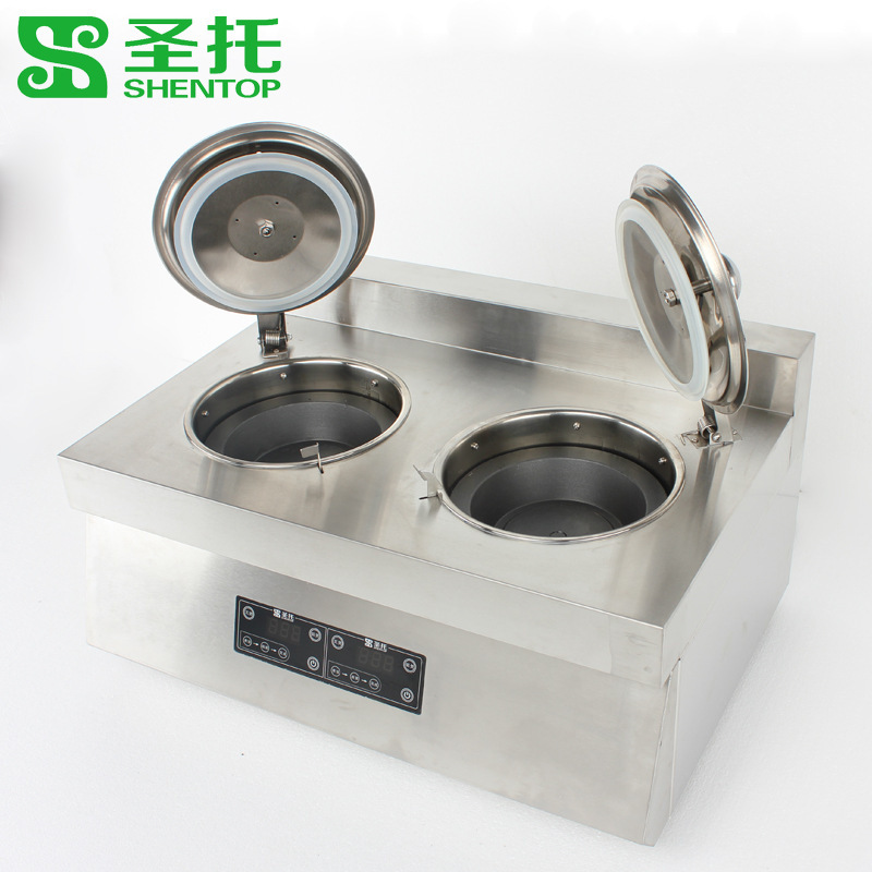圣托2頭煲仔飯機全自動智能電飯煲數(shù)碼多功能鍋家商用電煲仔爐F02