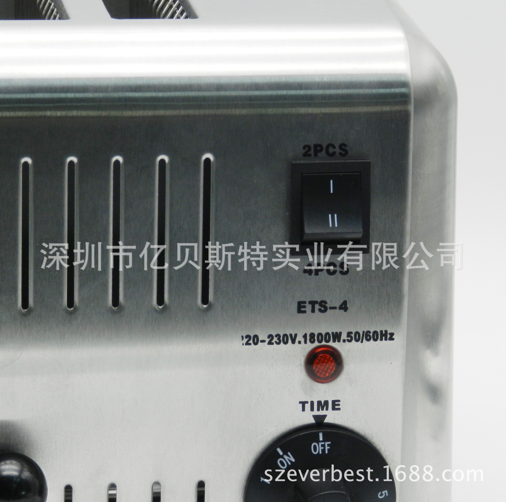 億貝斯特 商用四片多士爐不銹鋼機(jī)身商用多士爐家用