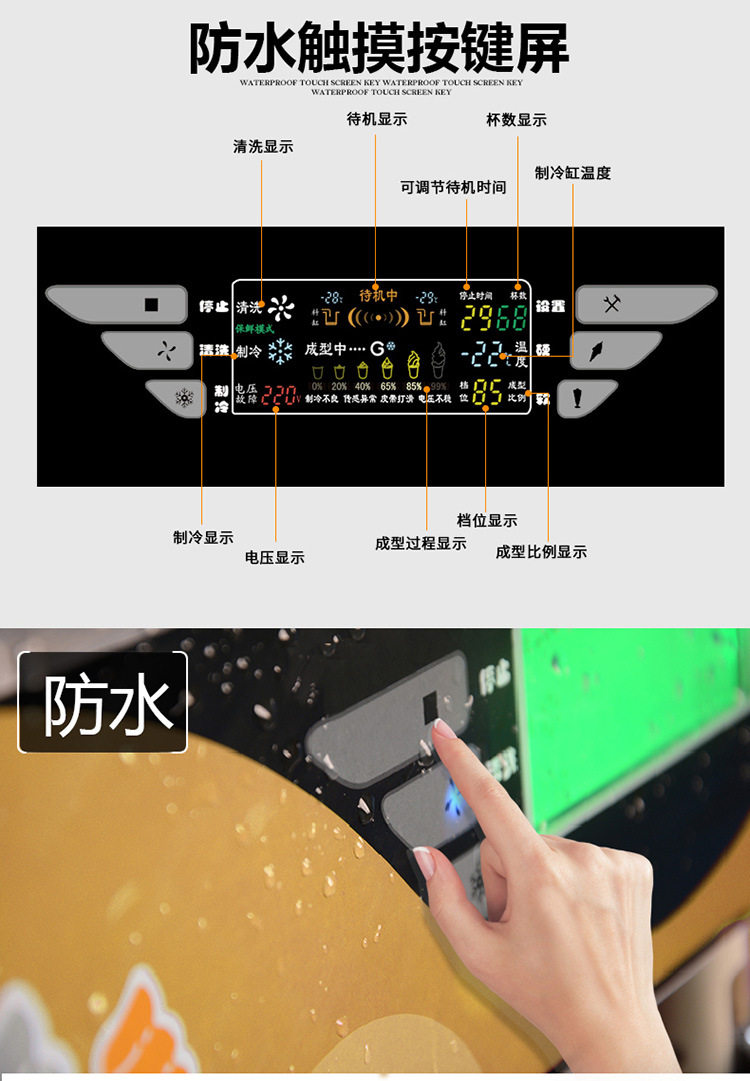 全不銹鋼冰淇淋機商用 三色冰激凌機 廣紳甜筒機 雪糕機生產(chǎn)廠家